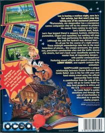 Box back cover for Sleepwalker on the Commodore Amiga.