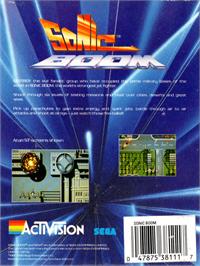 Box back cover for Sonic Boom on the Commodore Amiga.