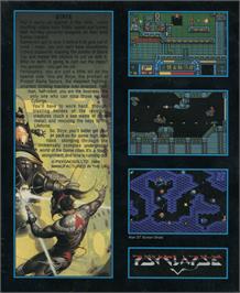 Box back cover for Stryx on the Commodore Amiga.