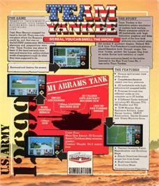 Box back cover for Team Yankee on the Commodore Amiga.
