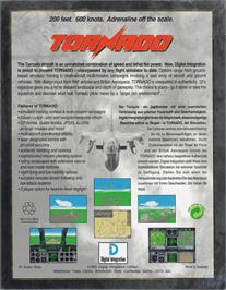Box back cover for Tornado on the Commodore Amiga.