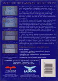 Box back cover for Tracker on the Commodore Amiga.