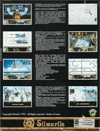 Box back cover for Transarctica on the Commodore Amiga.