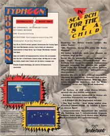 Box back cover for Typhoon Thompson in Search for the Sea Child on the Commodore Amiga.