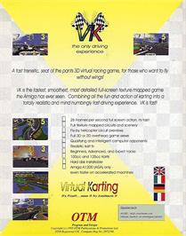 Box back cover for Virtual Karting on the Commodore Amiga.