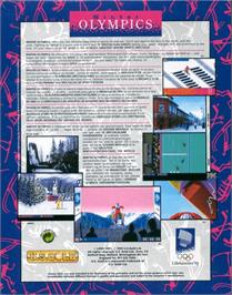 Box back cover for Winter Olympics: Lillehammer '94 on the Commodore Amiga.