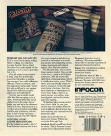Box back cover for Witness on the Commodore Amiga.