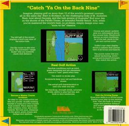 Box back cover for World Tour Golf on the Commodore Amiga.