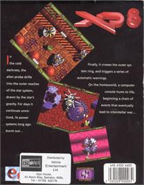 Box back cover for XP8 on the Commodore Amiga.