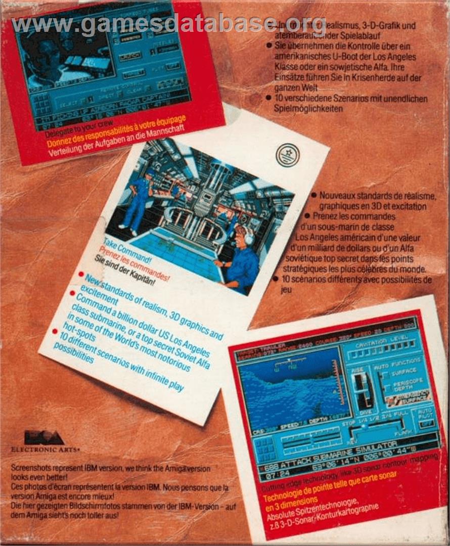 688 Attack Sub - Commodore Amiga - Artwork - Box Back