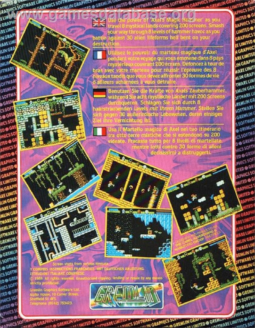 Axel's Magic Hammer - Commodore Amiga - Artwork - Box Back