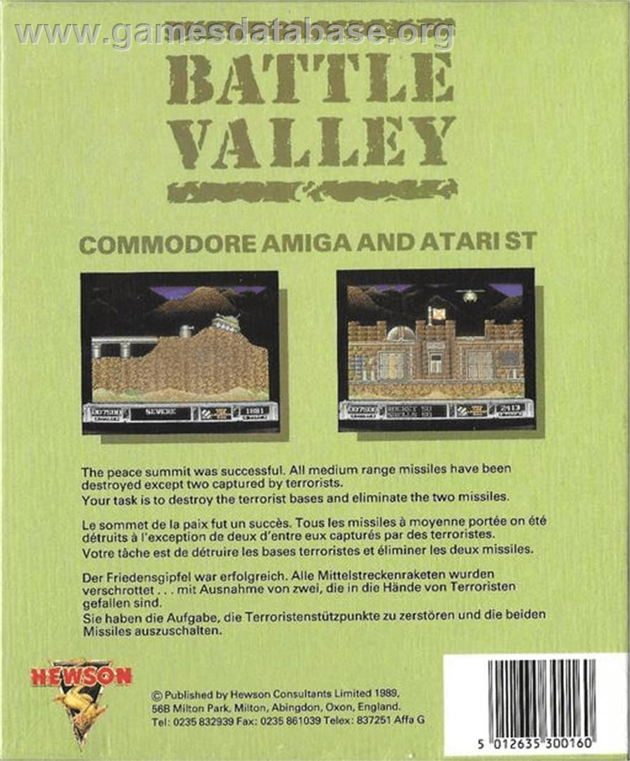 Battle Valley - Commodore Amiga - Artwork - Box Back
