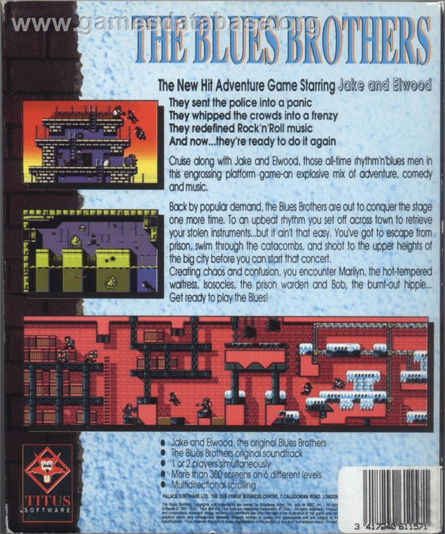 Blues Brothers - Commodore Amiga - Artwork - Box Back