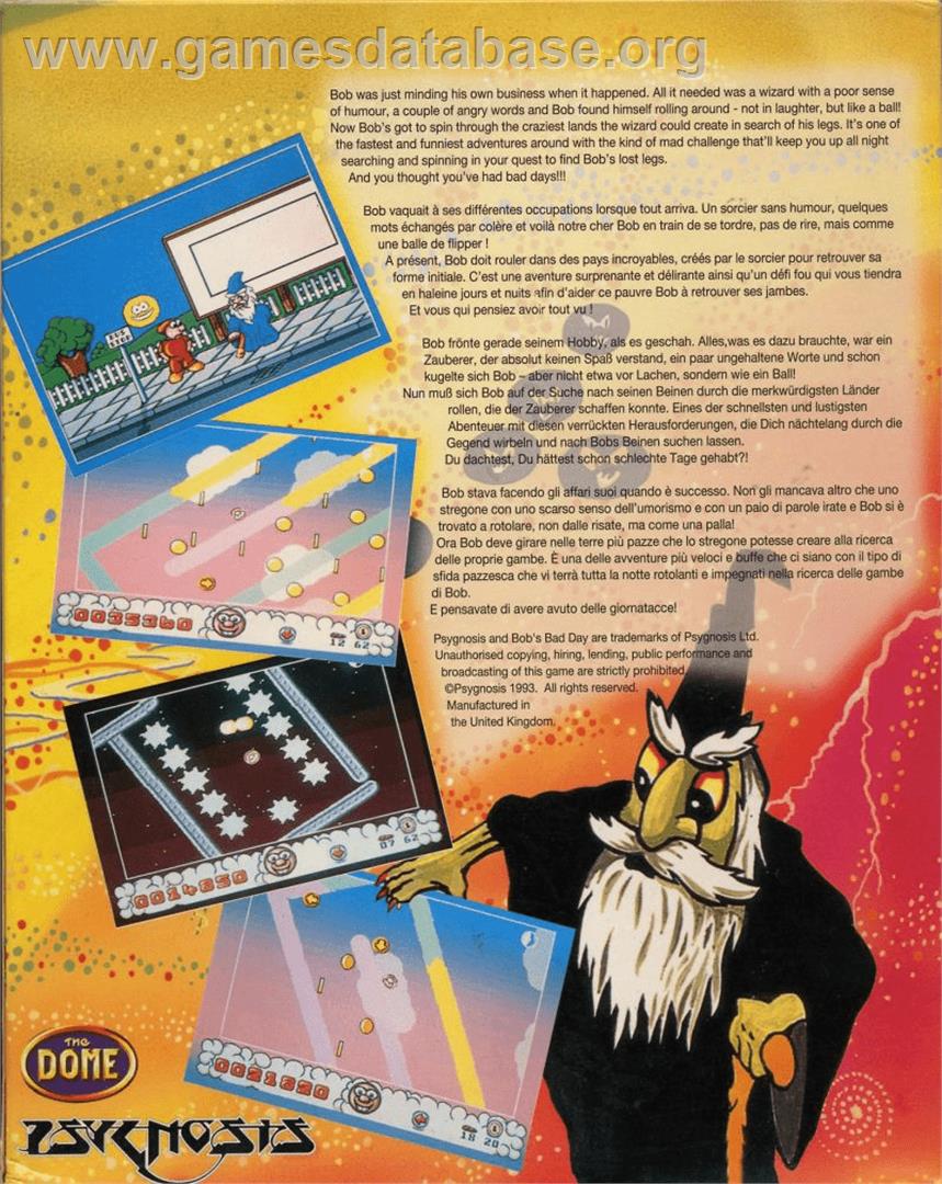 Bob's Bad Day - Commodore Amiga - Artwork - Box Back