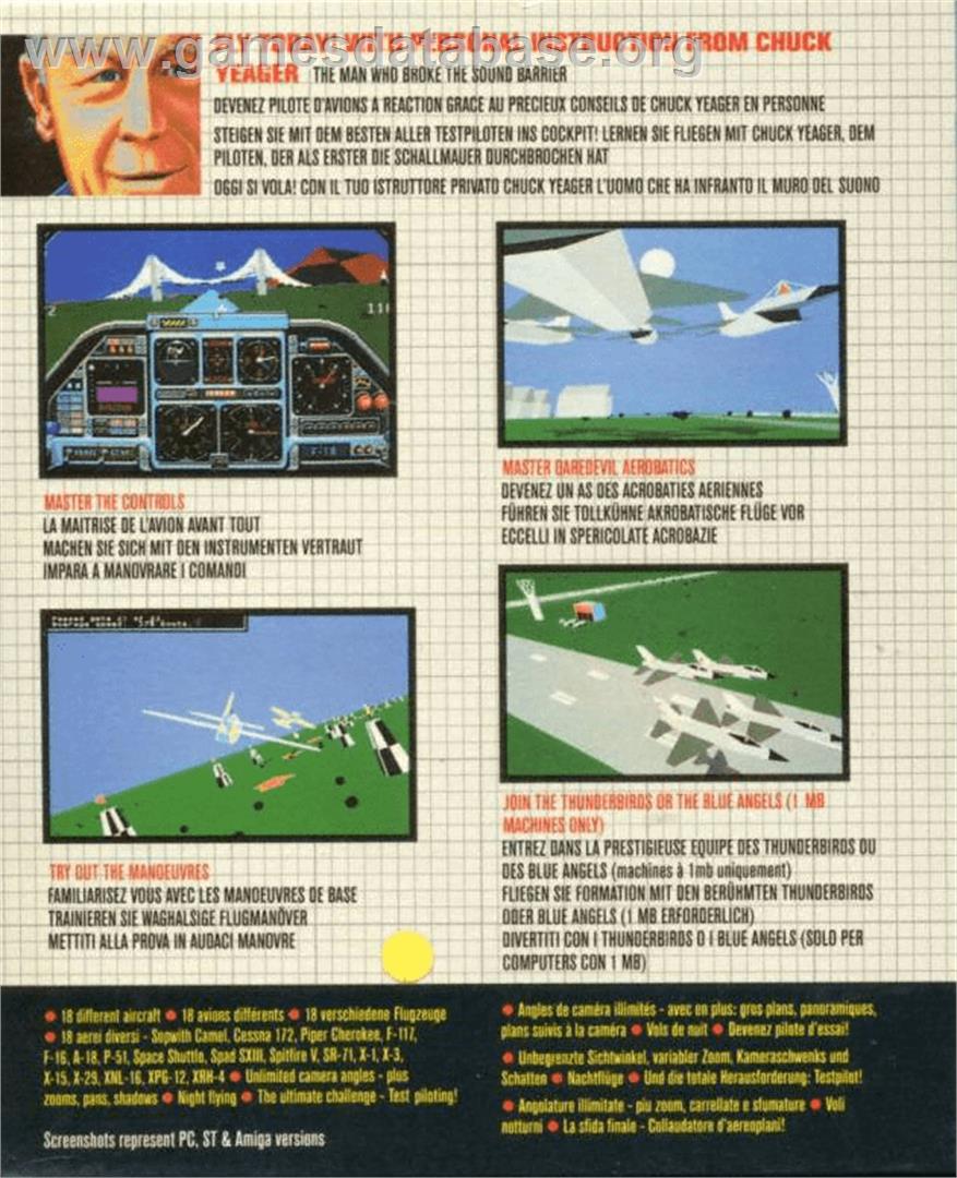 Chuck Yeager's Advanced Flight Trainer 2.0 - Commodore Amiga - Artwork - Box Back