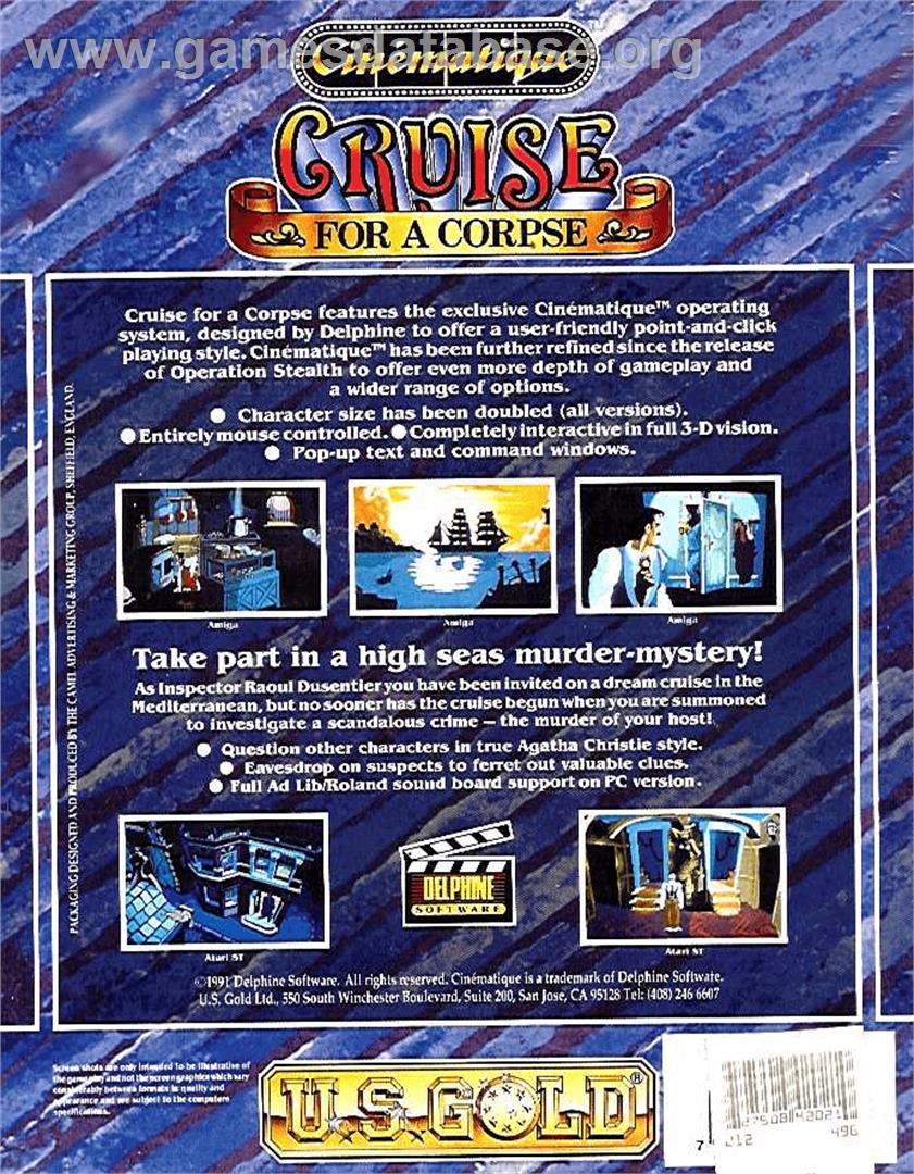 Cruise for a Corpse - Commodore Amiga - Artwork - Box Back
