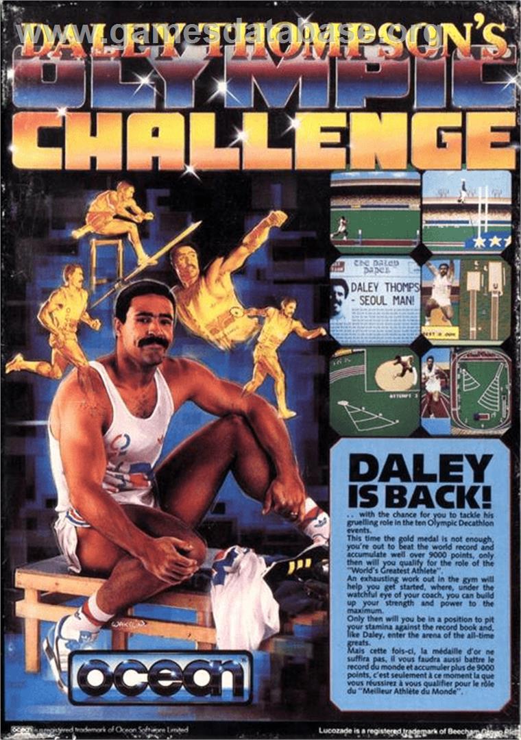 Daley Thompson's Olympic Challenge - Commodore Amiga - Artwork - Box Back