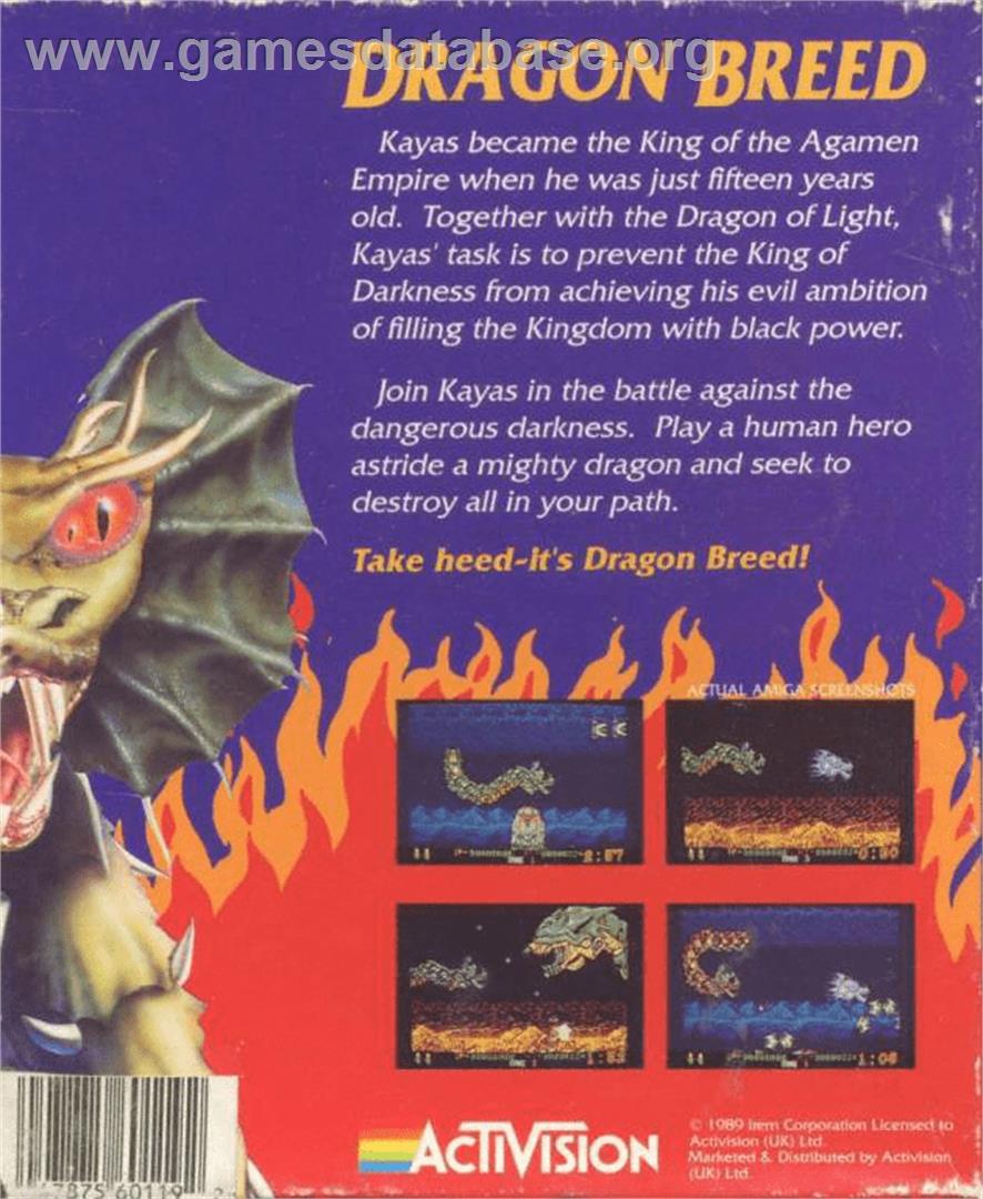 Dragon Breed - Commodore Amiga - Artwork - Box Back
