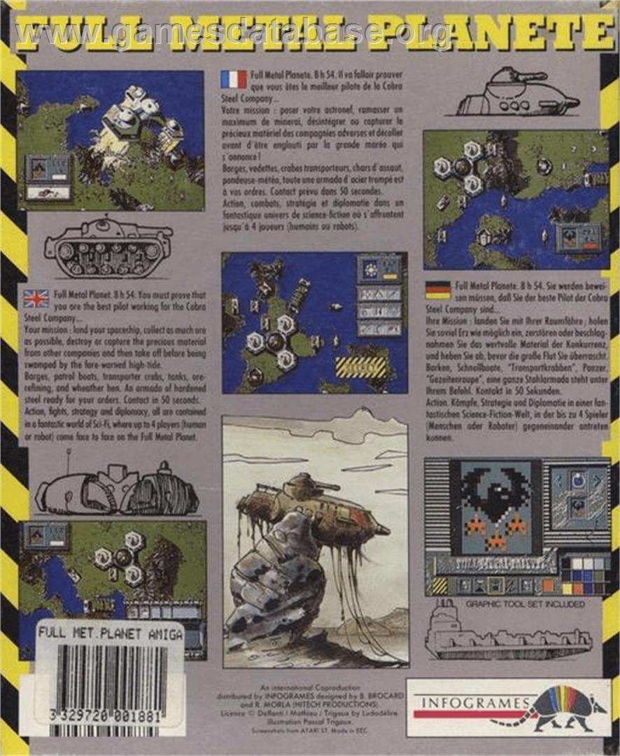 Full Metal Planete - Commodore Amiga - Artwork - Box Back