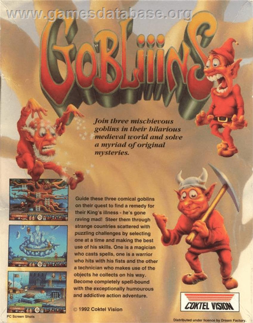 Gobliiins - Commodore Amiga - Artwork - Box Back