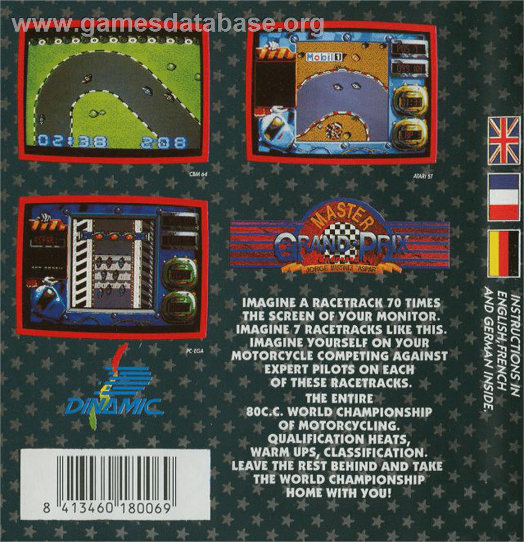 Grand Prix Master - Commodore Amiga - Artwork - Box Back