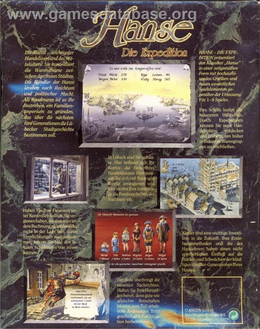 Hanse: Die Expedition - Commodore Amiga - Artwork - Box Back