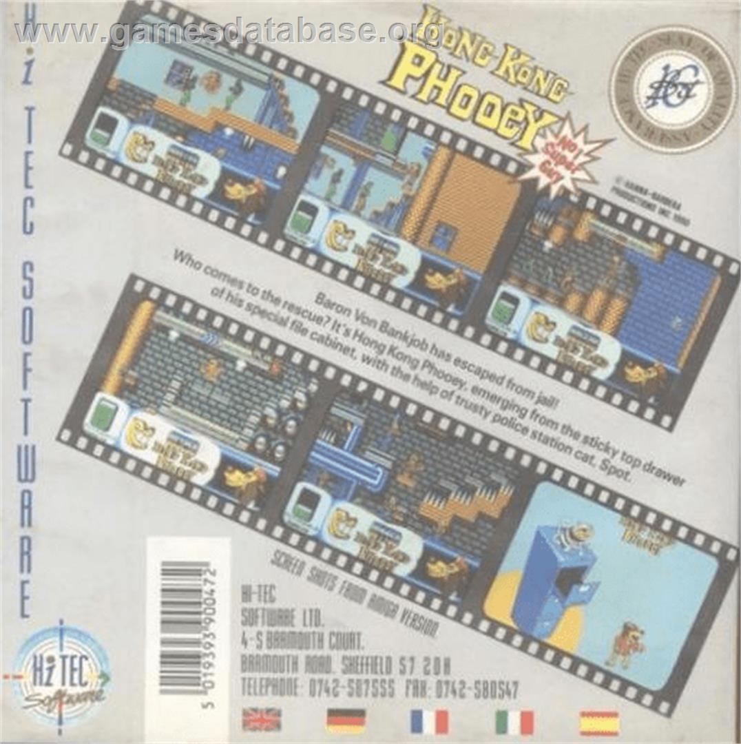 Hong Kong Phooey: No.1 Super Guy - Commodore Amiga - Artwork - Box Back