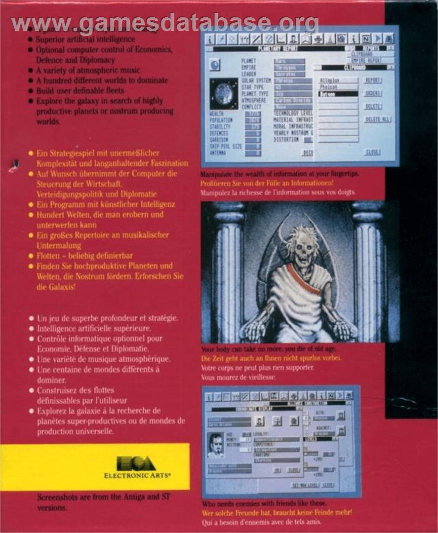 Imperium - Commodore Amiga - Artwork - Box Back