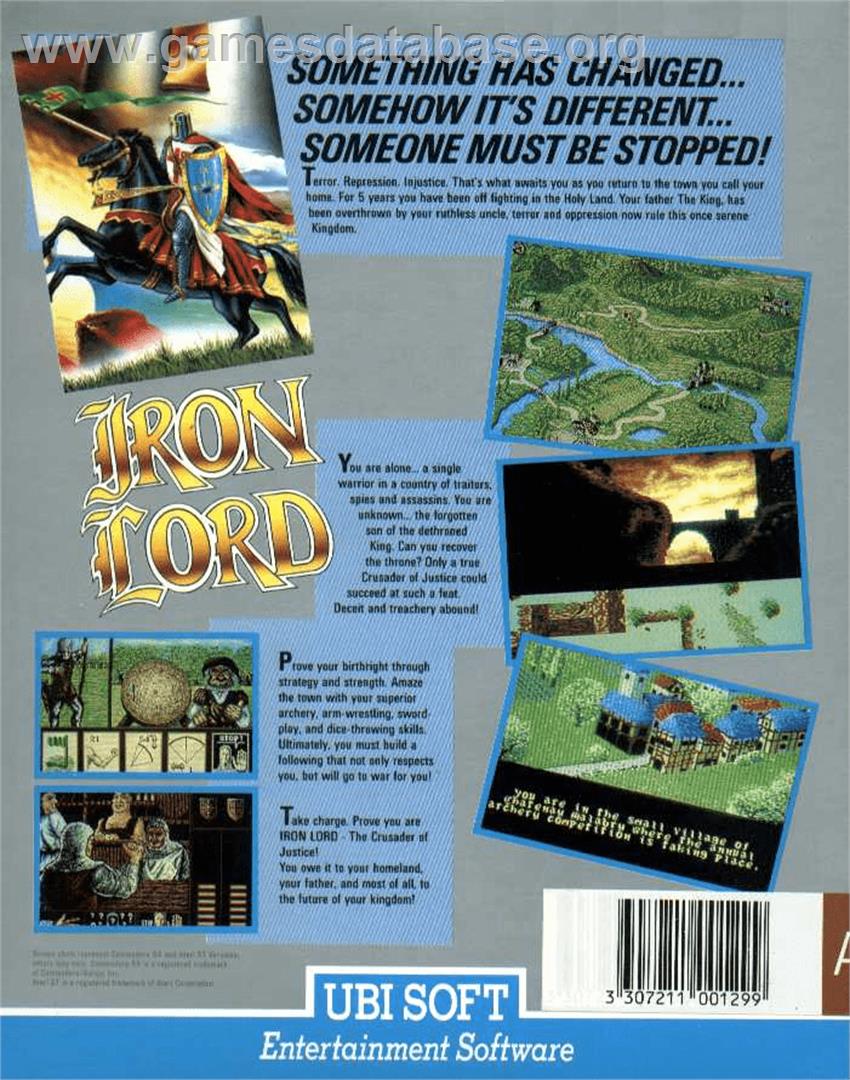 Iron Lord - Commodore Amiga - Artwork - Box Back