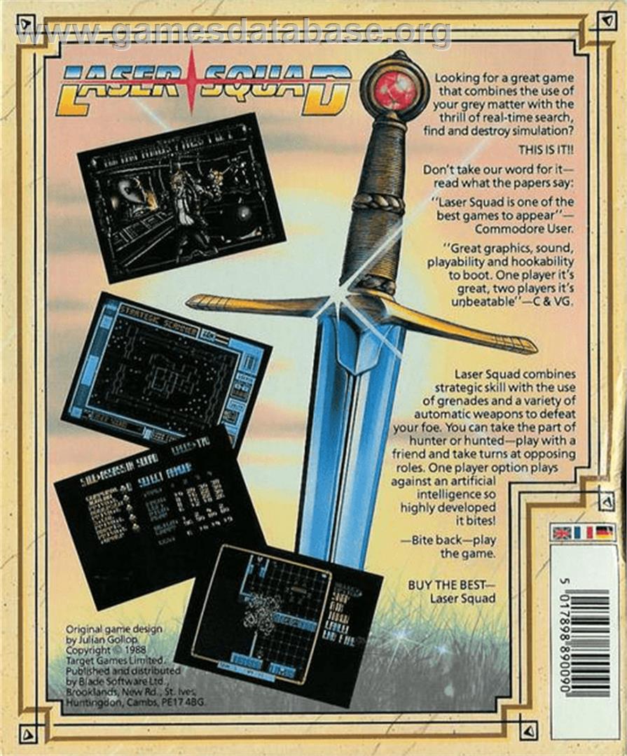 Laser Squad - Commodore Amiga - Artwork - Box Back