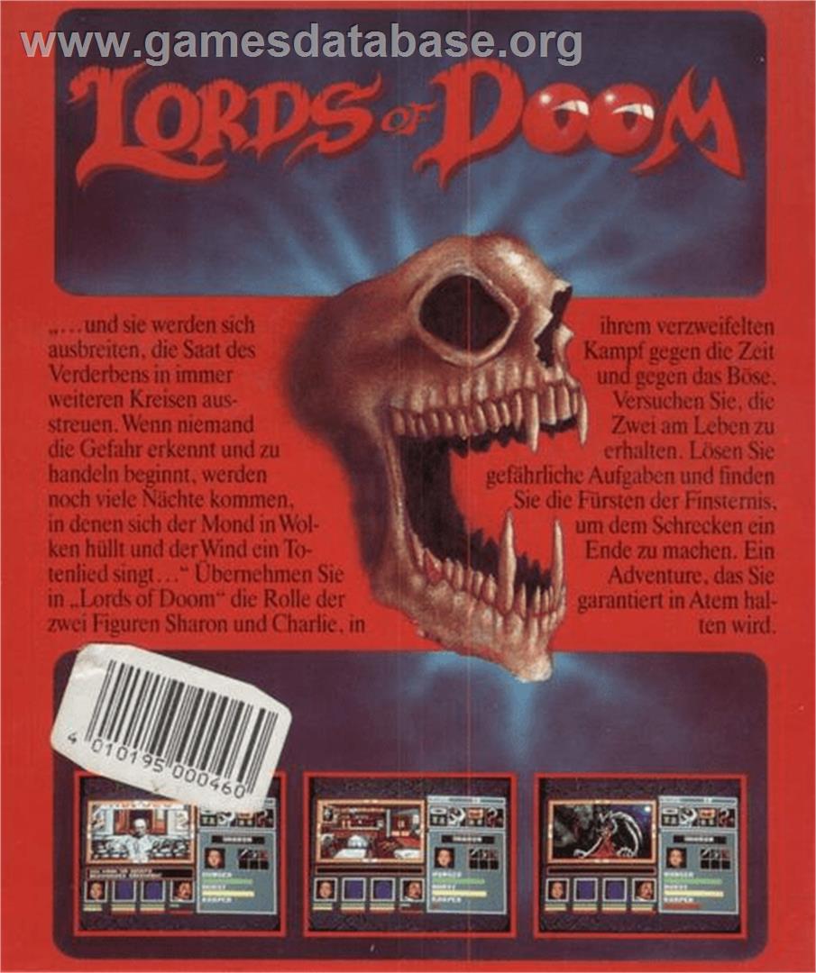 Lords of Doom - Commodore Amiga - Artwork - Box Back