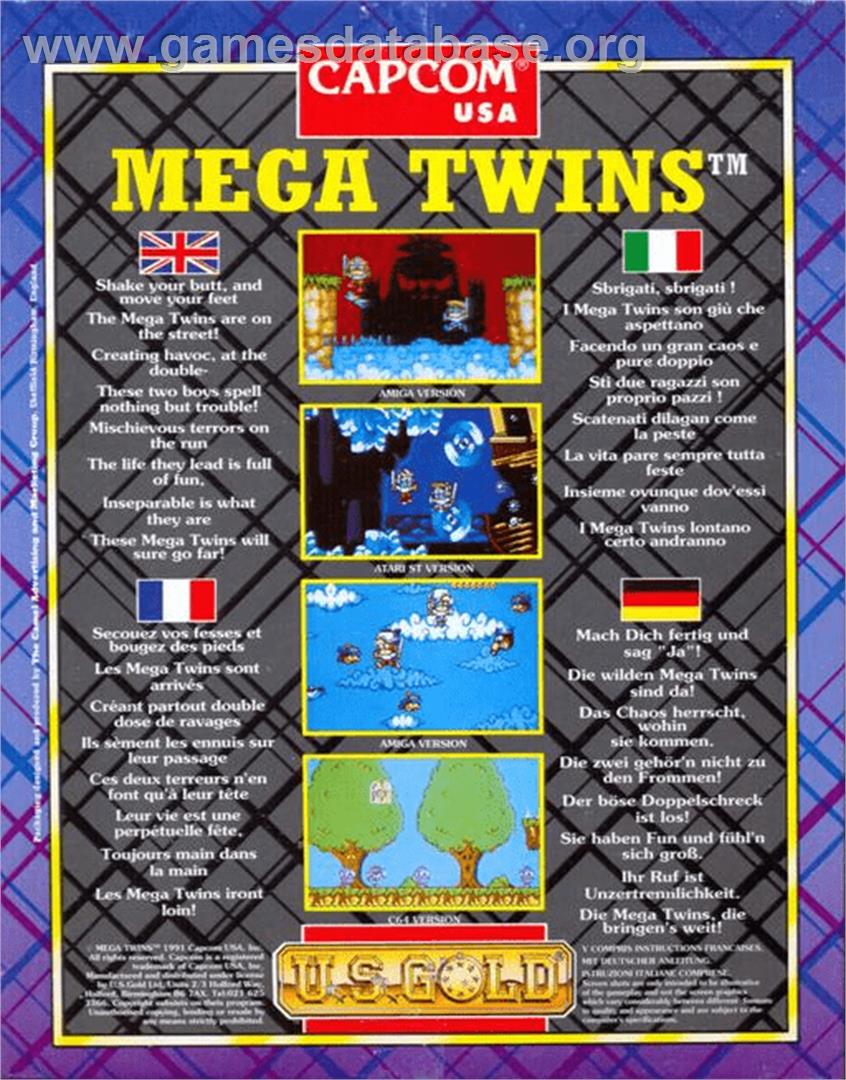 Mega Twins - Commodore Amiga - Artwork - Box Back
