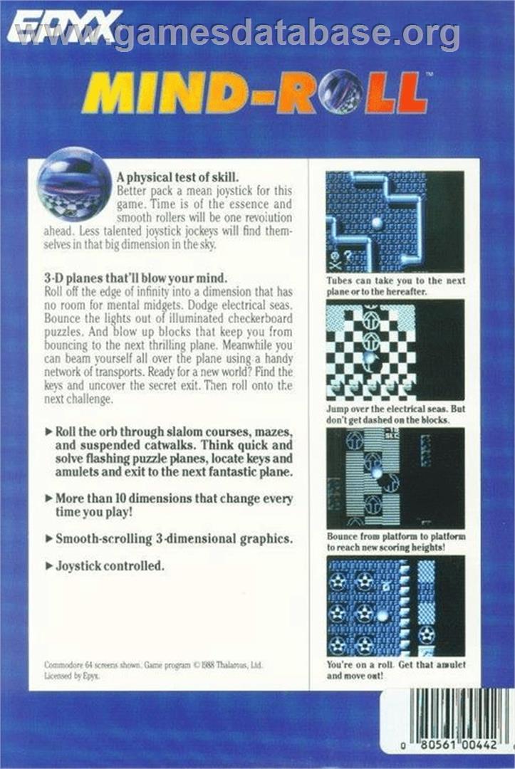 Mind Roll - Commodore Amiga - Artwork - Box Back