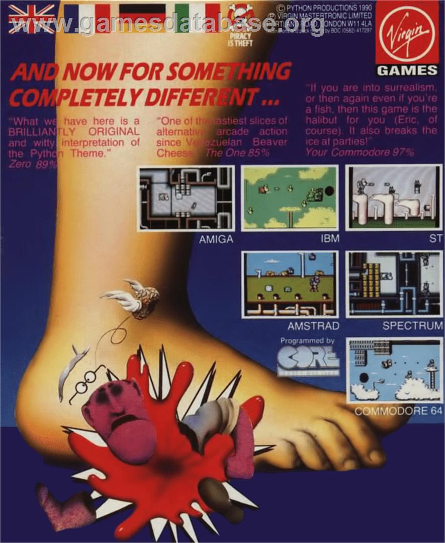 Monty Python's Flying Circus - Commodore Amiga - Artwork - Box Back