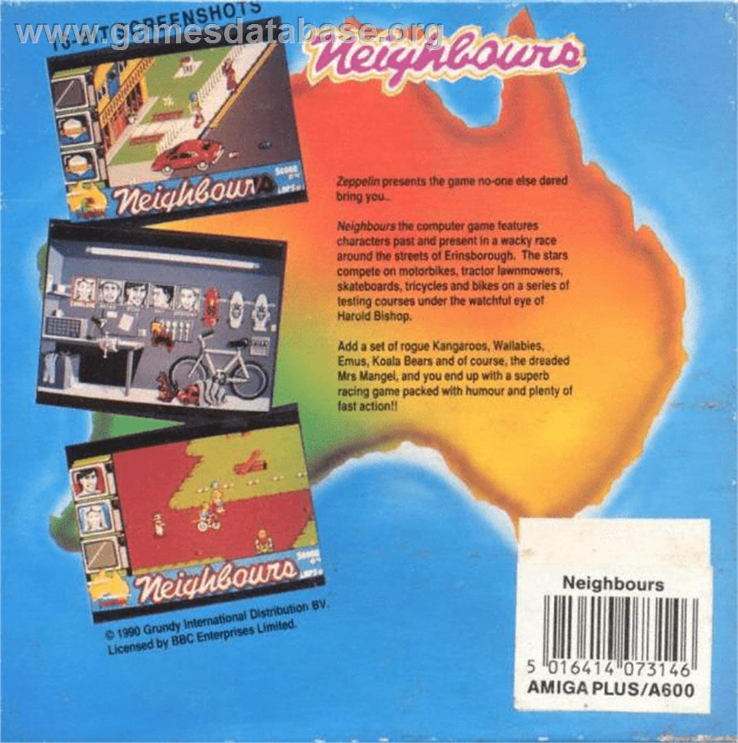 Neighbours - Commodore Amiga - Artwork - Box Back