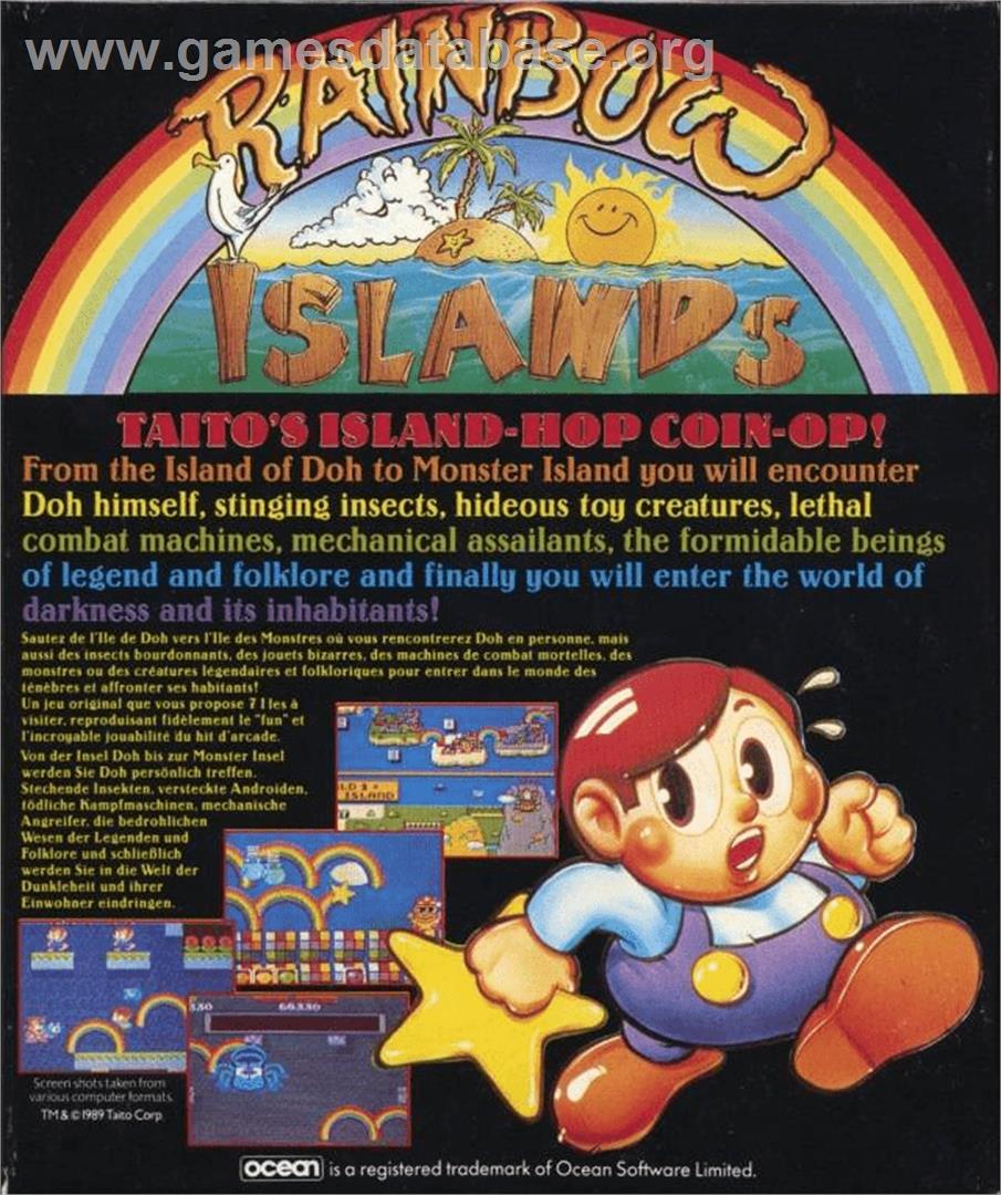 Rainbow Islands - Commodore Amiga - Artwork - Box Back