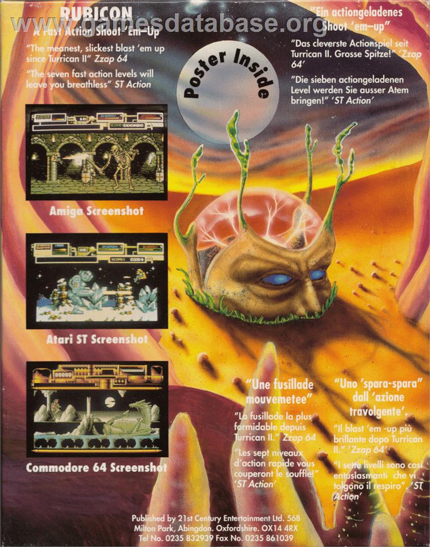 Rubicon - Commodore Amiga - Artwork - Box Back