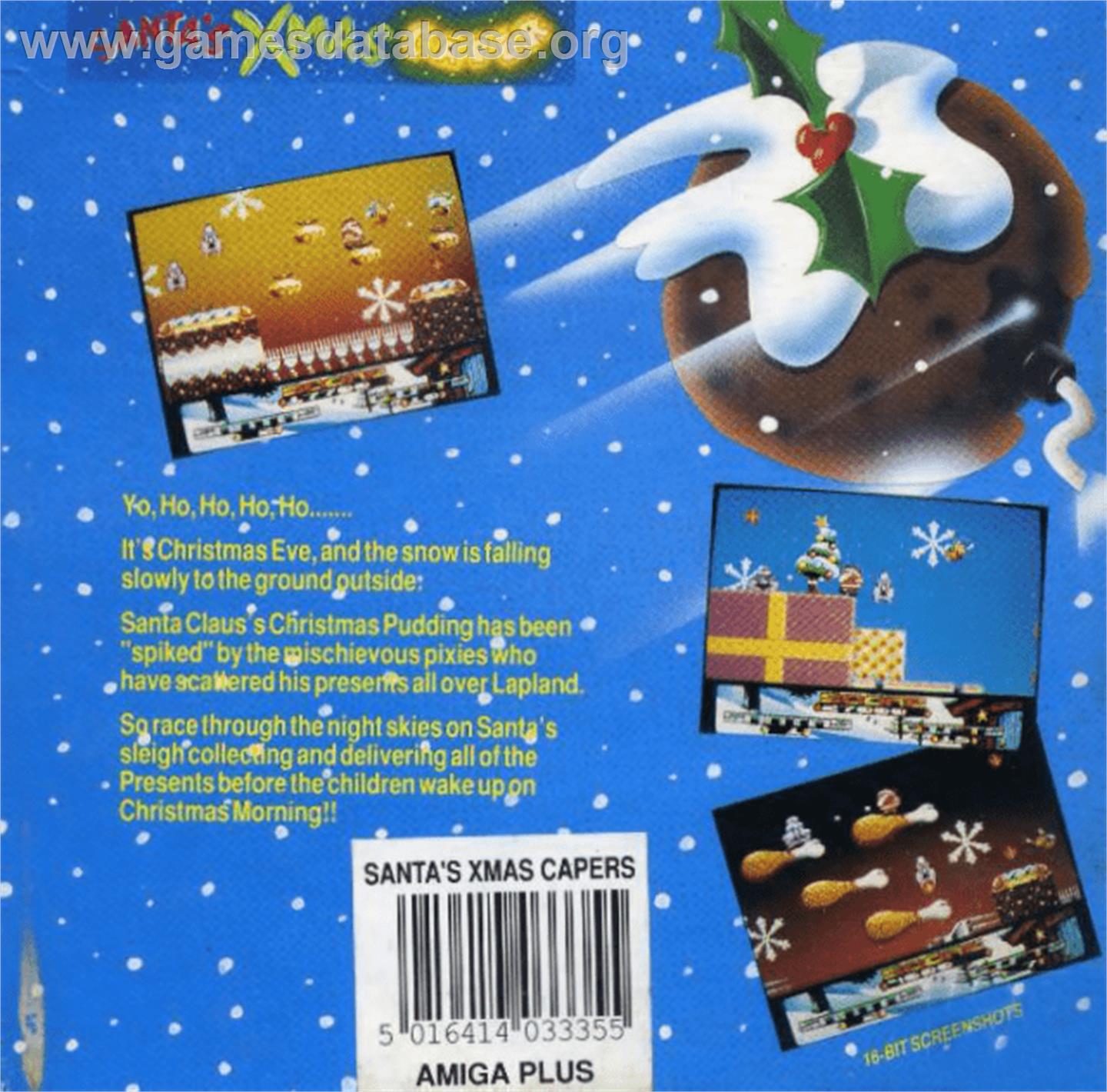 Santa's Xmas Caper - Commodore Amiga - Artwork - Box Back