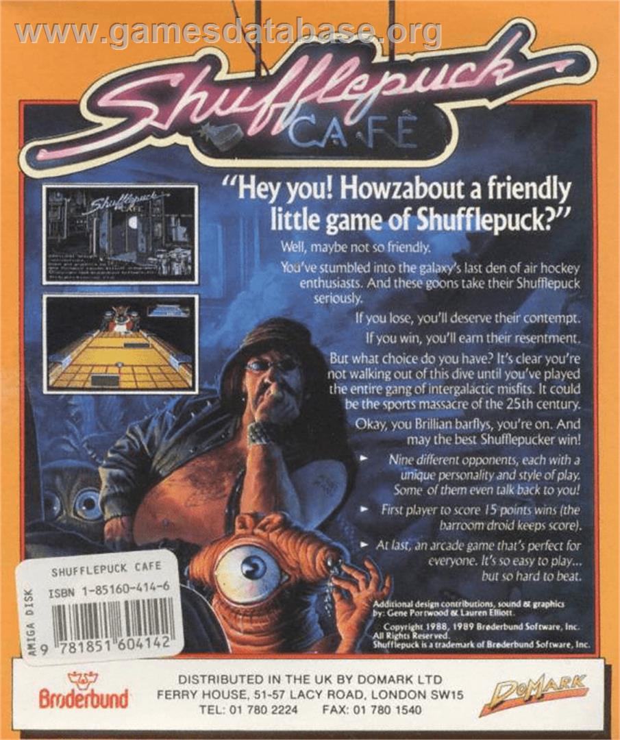 Shufflepuck Cafe - Commodore Amiga - Artwork - Box Back