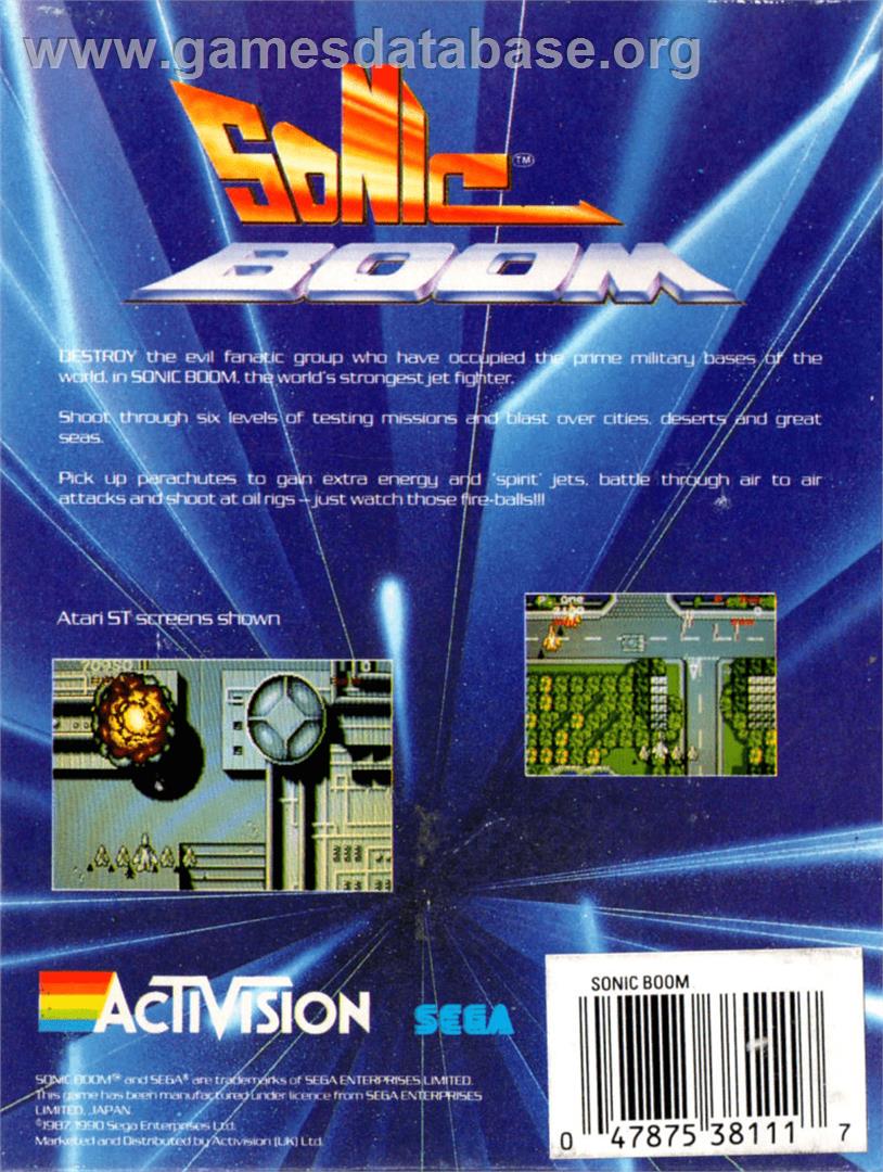 Sonic Boom - Commodore Amiga - Artwork - Box Back
