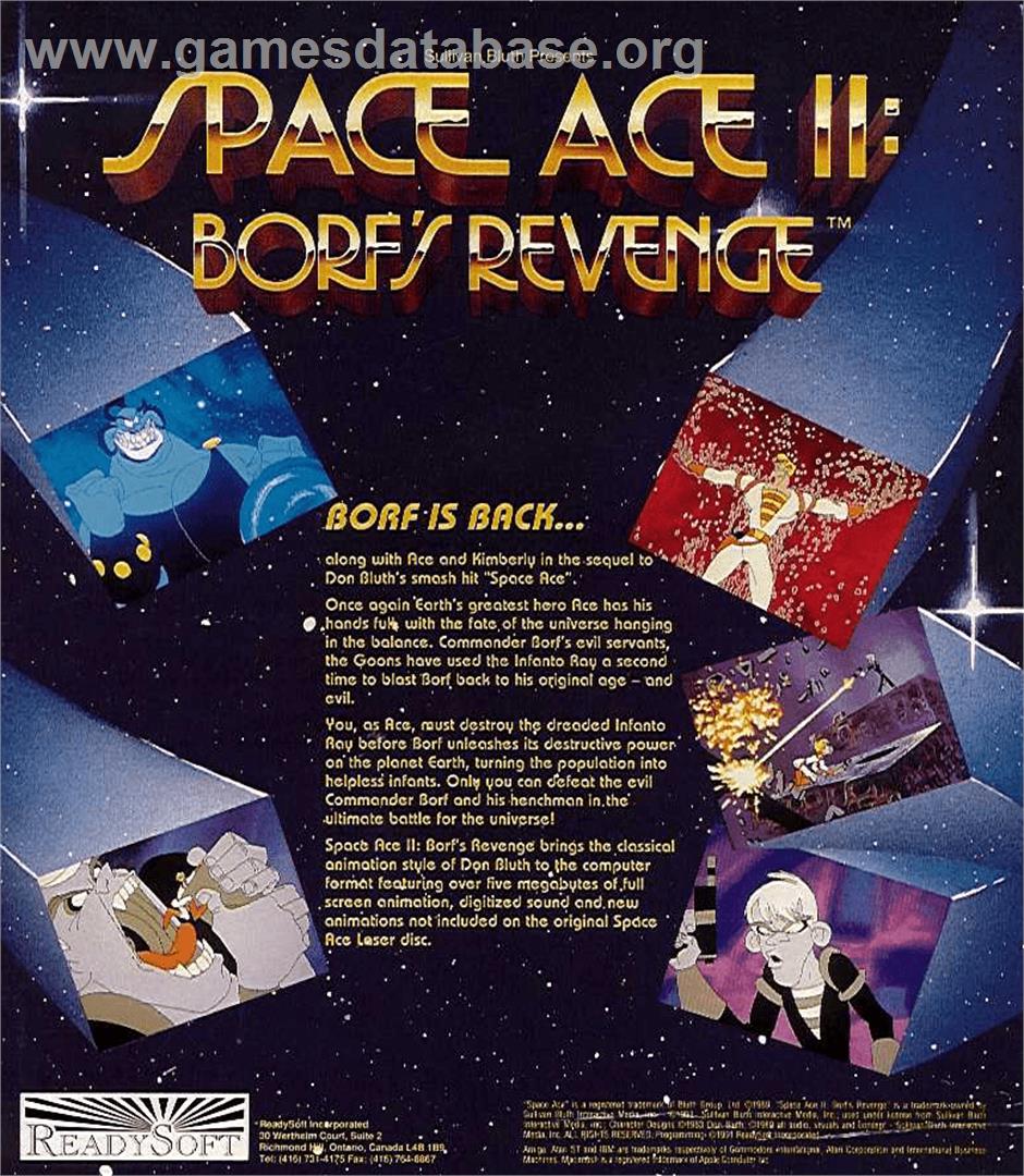 Space Ace II: Borf's Revenge - Commodore Amiga - Artwork - Box Back