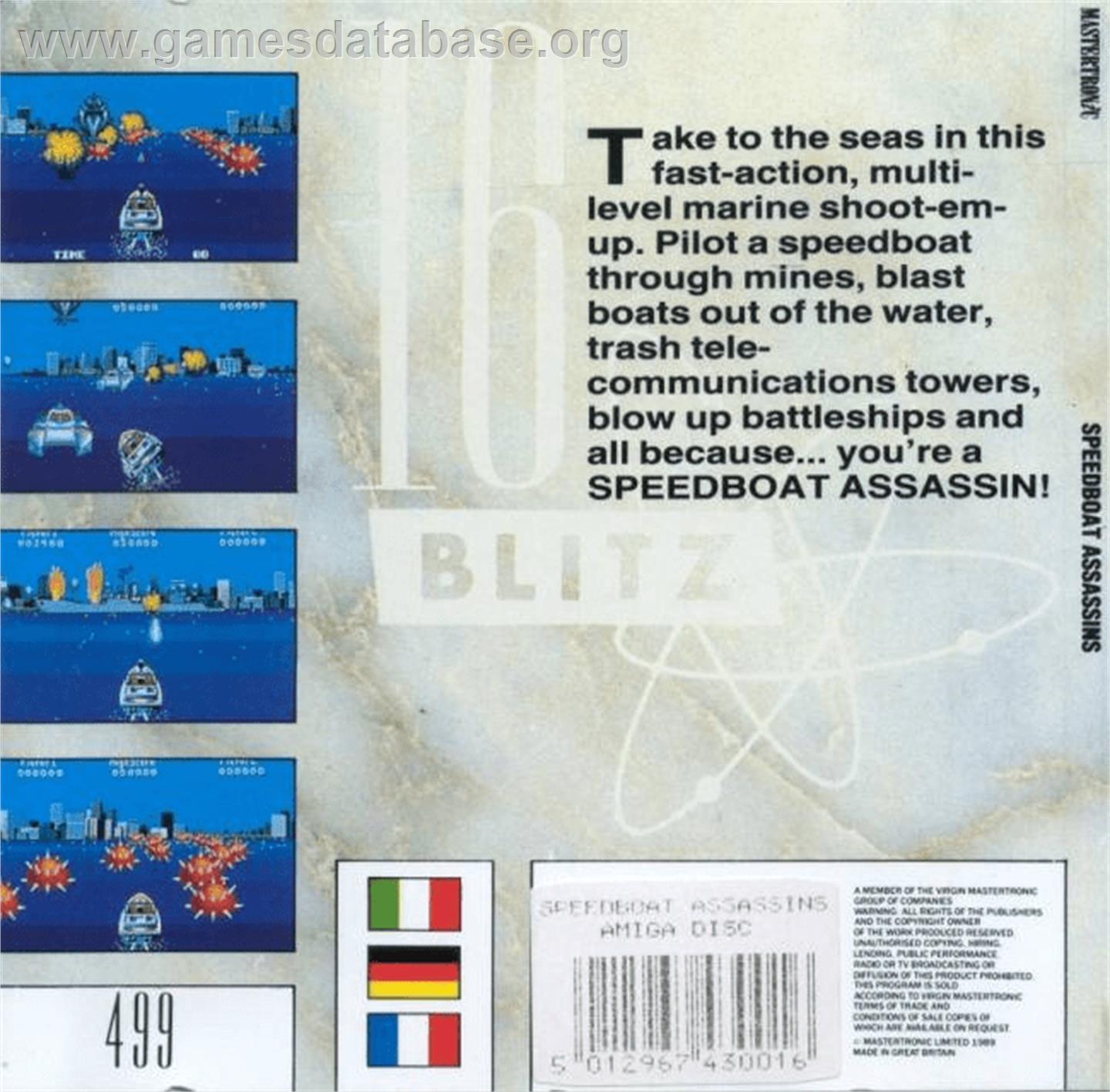 Speedboat Assassins - Commodore Amiga - Artwork - Box Back