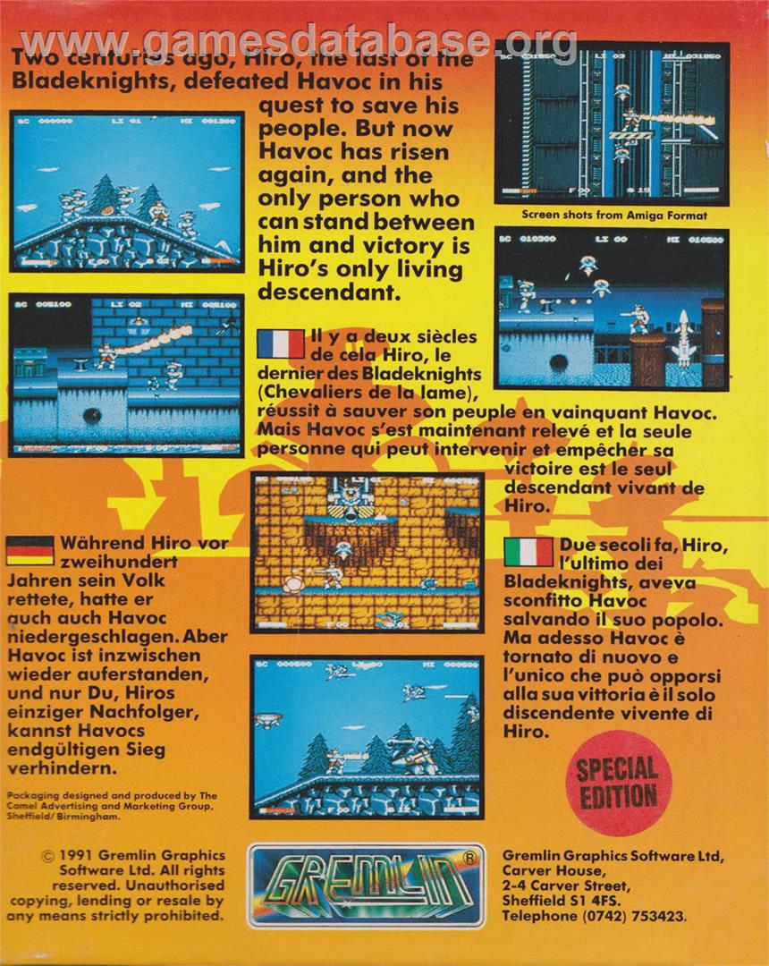 Switchblade 2 - Commodore Amiga - Artwork - Box Back