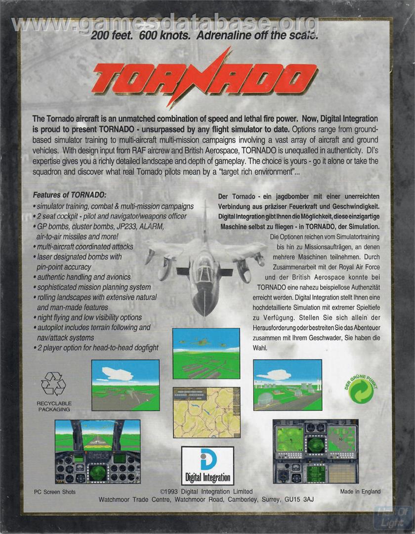 Tornado - Commodore Amiga - Artwork - Box Back