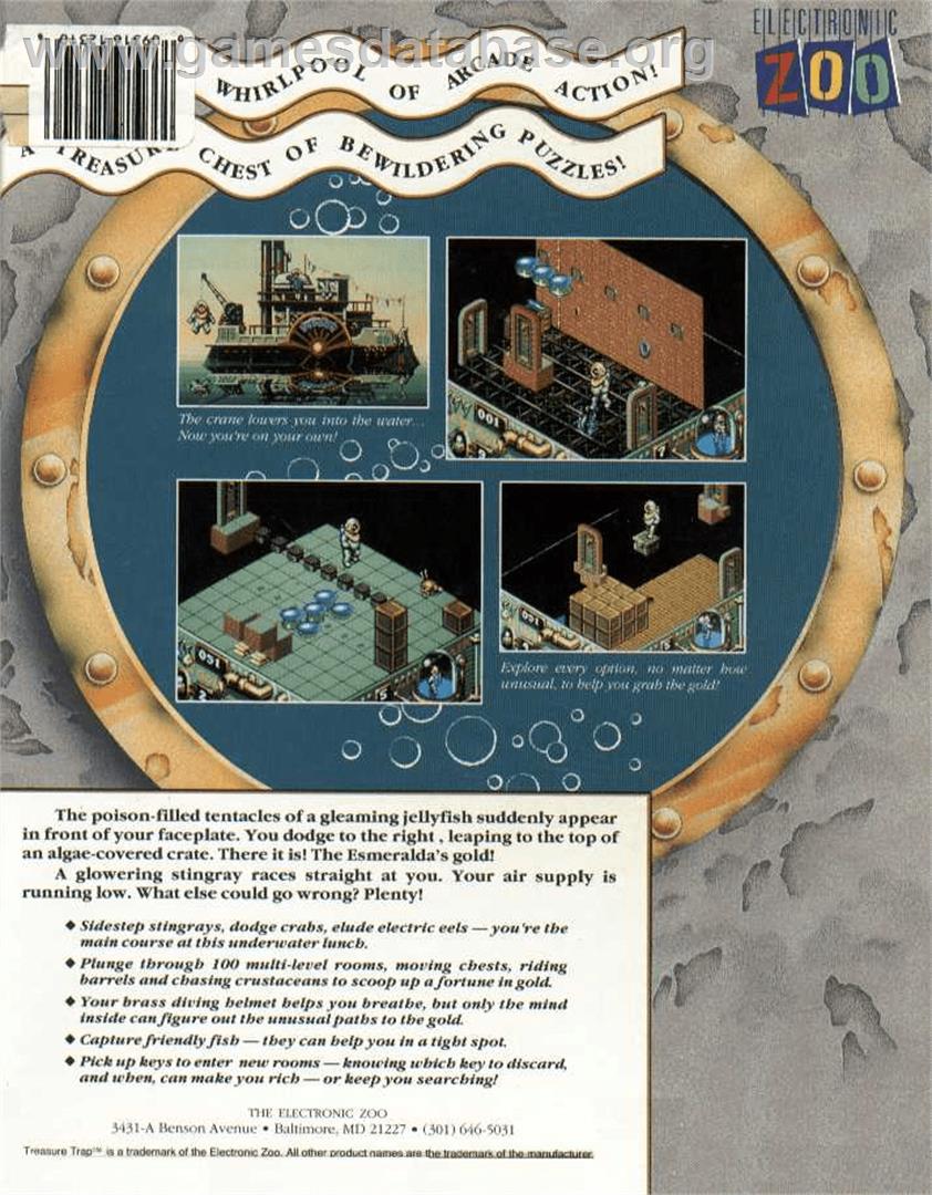 Treasure Trap - Commodore Amiga - Artwork - Box Back