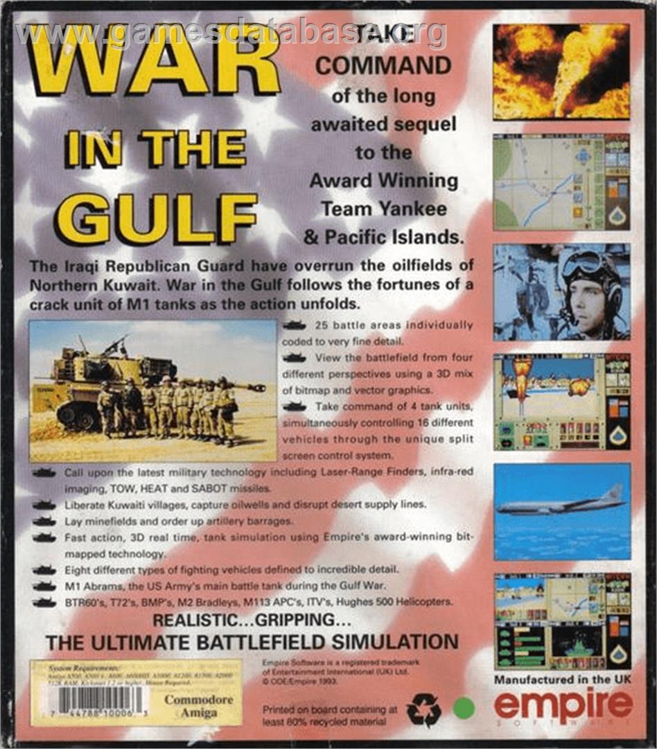 War in the Gulf - Commodore Amiga - Artwork - Box Back