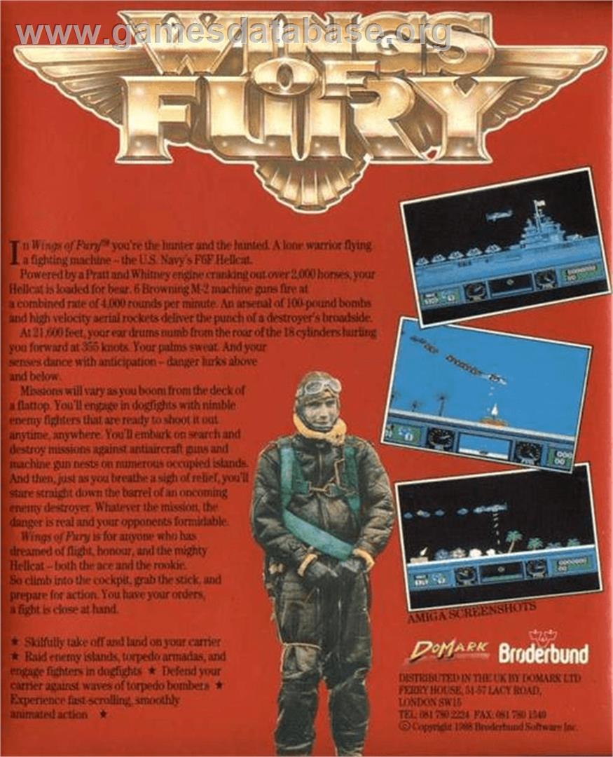 Wings of Fury - Commodore Amiga - Artwork - Box Back