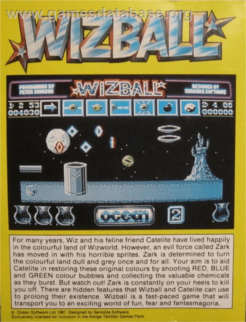 Wizball - Commodore Amiga - Artwork - Box Back