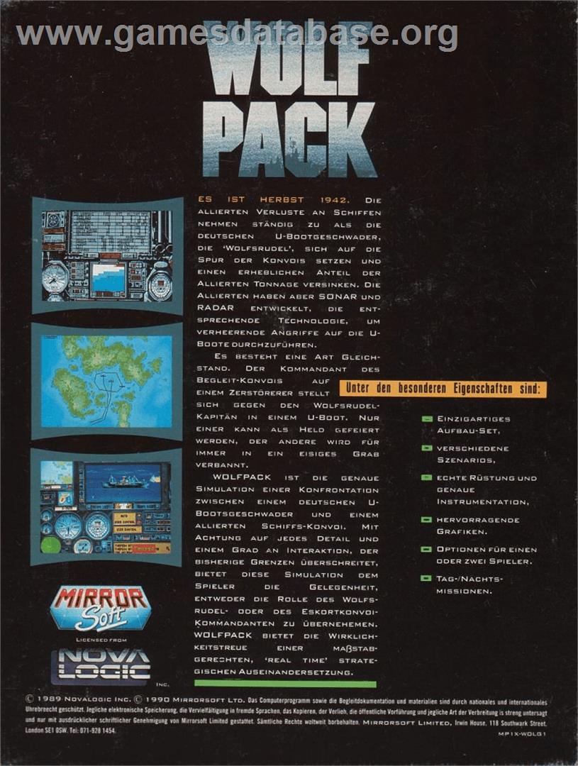 WolfPack - Commodore Amiga - Artwork - Box Back