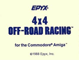 Top of cartridge artwork for 4x4 Off-Road Racing on the Commodore Amiga.
